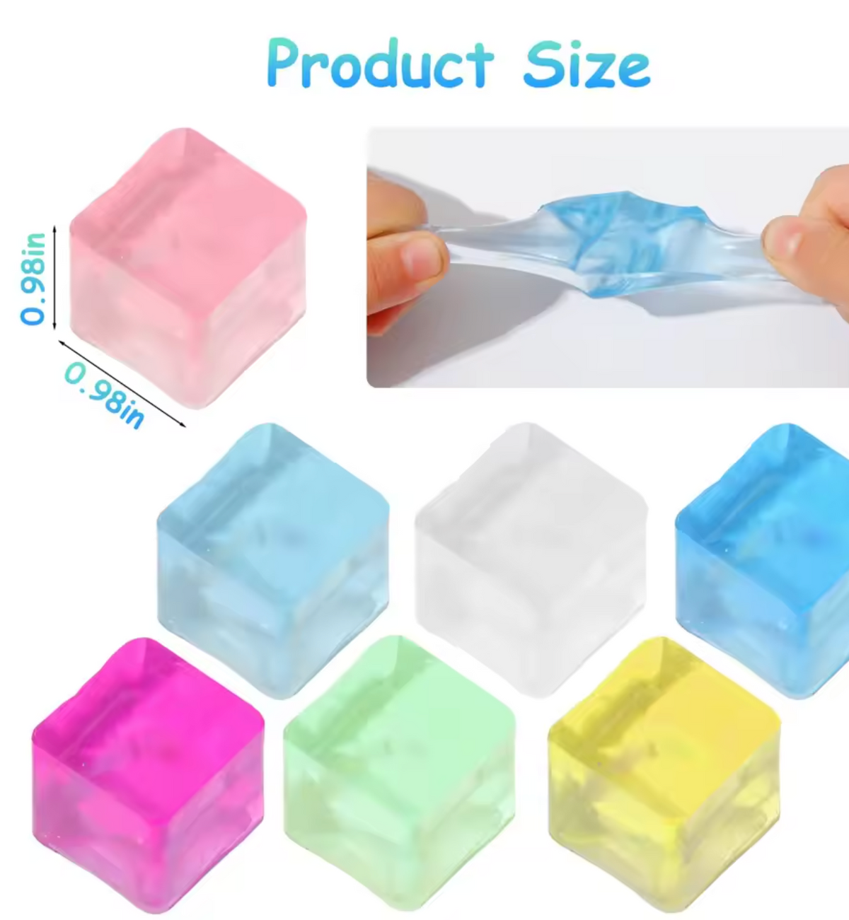 Clear Ice Cube Squishy Pack